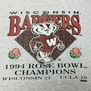 Vintage 1994 Trench Ultra Men's Wisconsin Badgers Rose Bowl T Shirt Size X Large